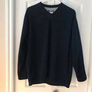 BRODY SPORT Men’s Activewear Vee Neck Long Sleeve Navy Pullover Medium